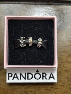 Authentic Pandora Sterling Silver Wavy Band Spacer Charm - Silver (Retired)